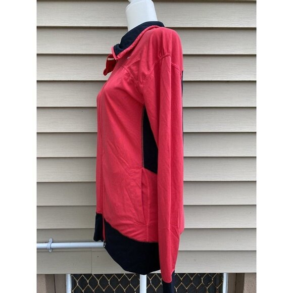 Nike Jogging Jacket red and black size M Zip Up Jacket Hoodie Sweatshirt Lyocell - Picture 2 of 5